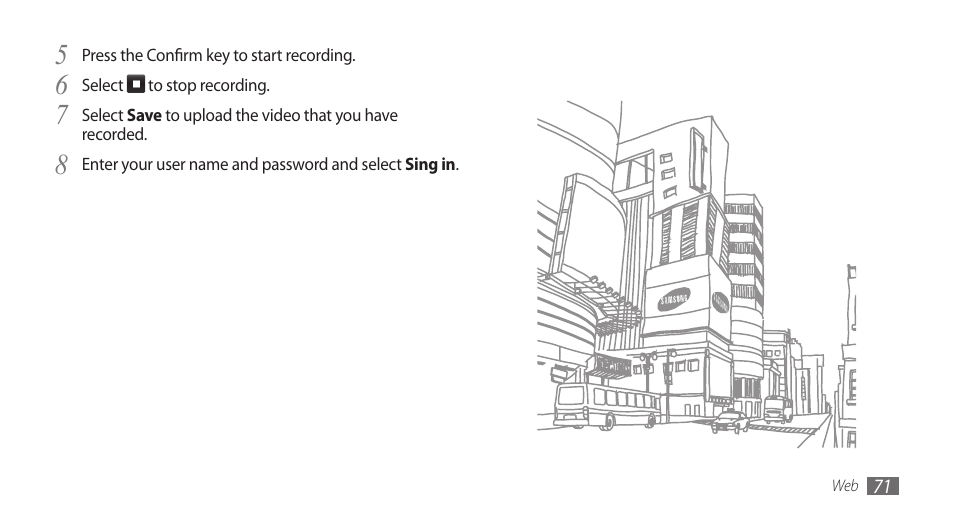 Samsung Galaxy 5 i5503 User Manual | Page 71 / 105