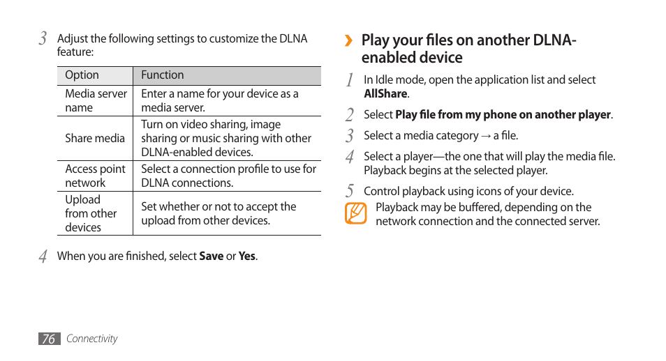 Samsung Galaxy 5 i5503 User Manual | Page 76 / 105