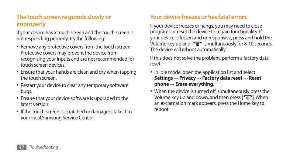 Samsung Galaxy 5 i5503 User Manual | Page 92 / 105