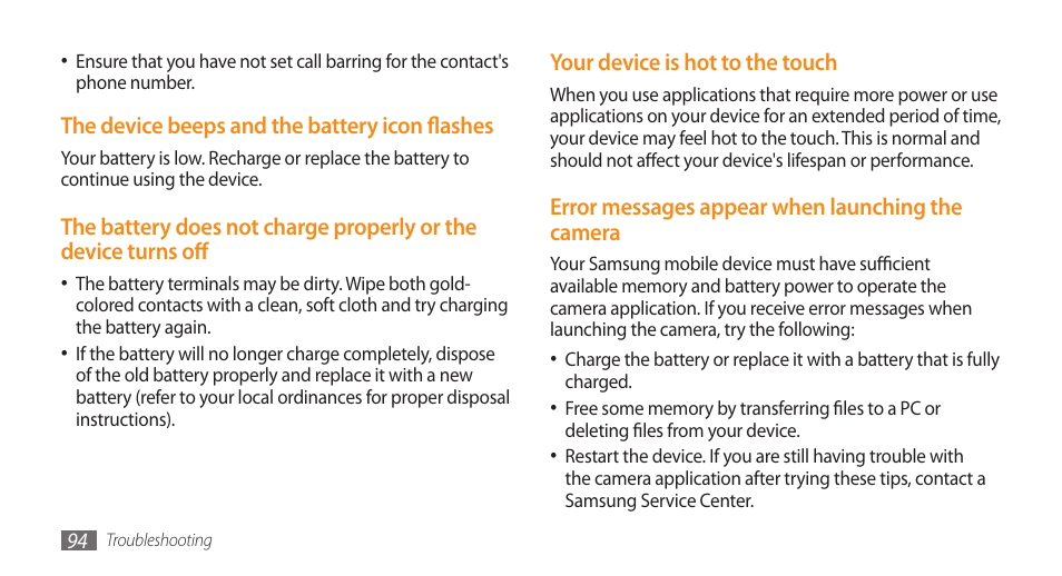 Samsung Galaxy 5 i5503 User Manual | Page 94 / 105