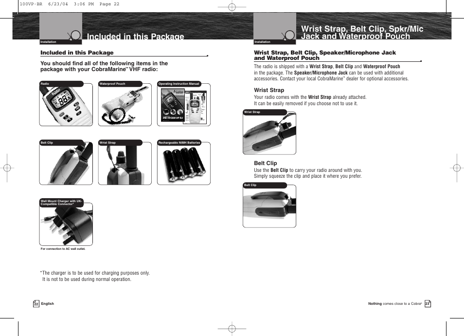 Cobra Electronics COBRAMARINE MR HH100 VP EU User Manual | Page 15 / 22