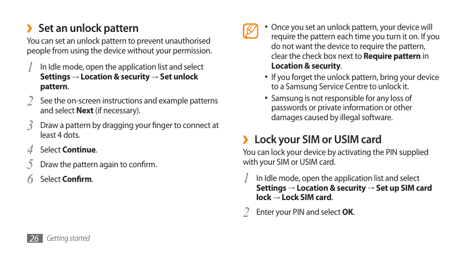Samsung Galaxy 5 i5500 User Manual | Page 26 / 108
