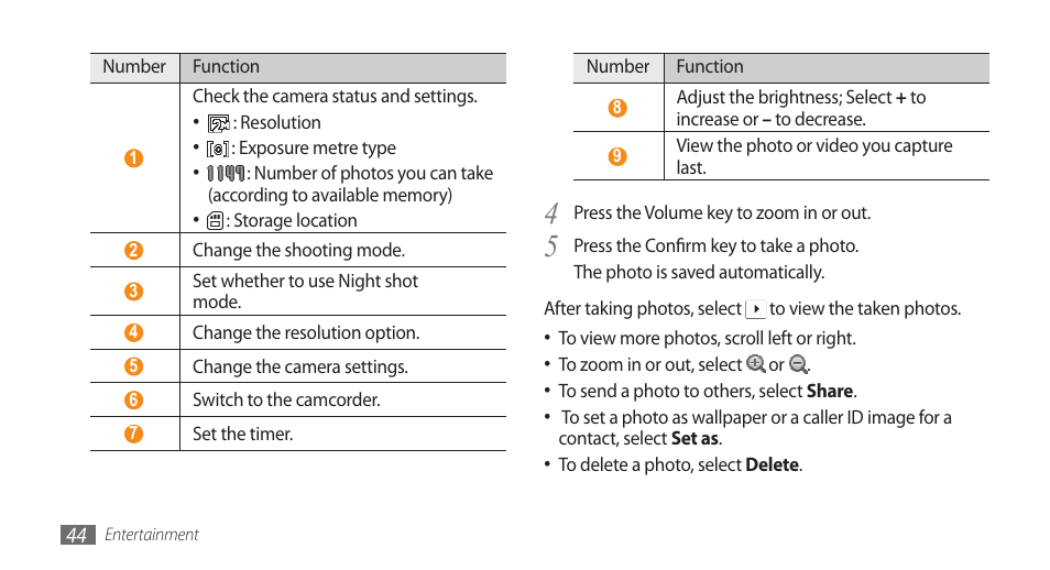 Samsung Galaxy 5 i5500 User Manual | Page 44 / 108