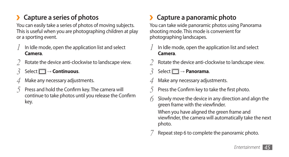 Samsung Galaxy 5 i5500 User Manual | Page 45 / 108
