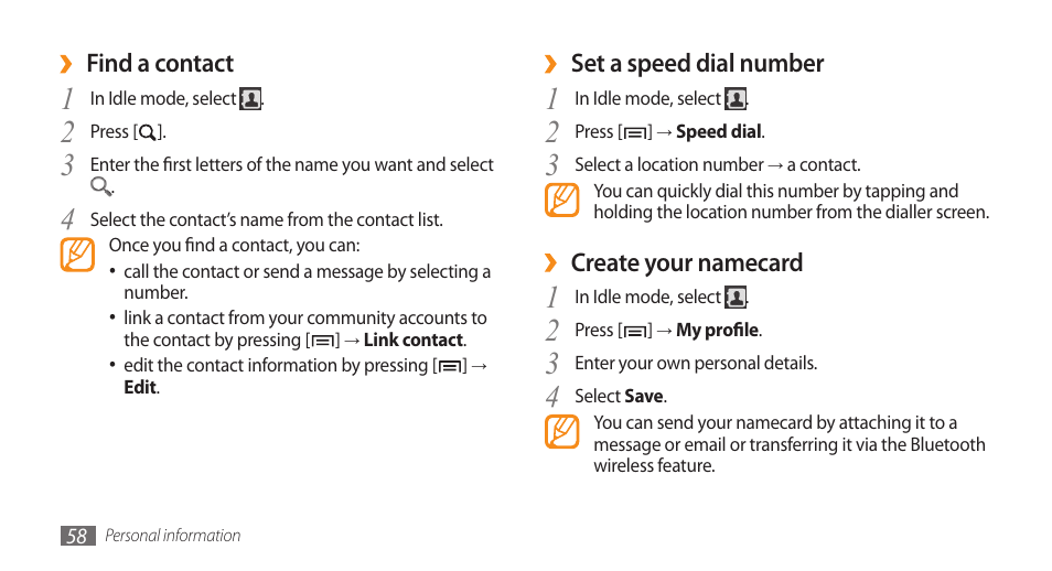 Samsung Galaxy 5 i5500 User Manual | Page 58 / 108