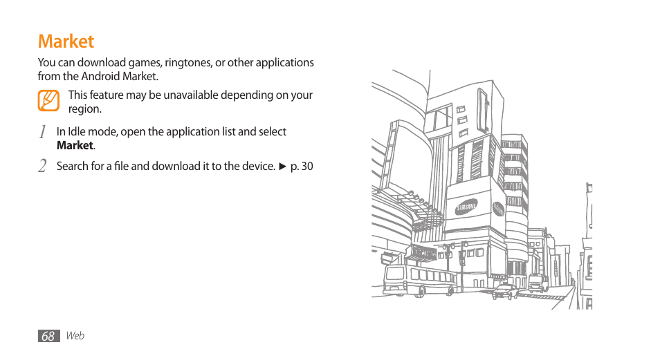 Market | Samsung Galaxy 5 i5500 User Manual | Page 68 / 108