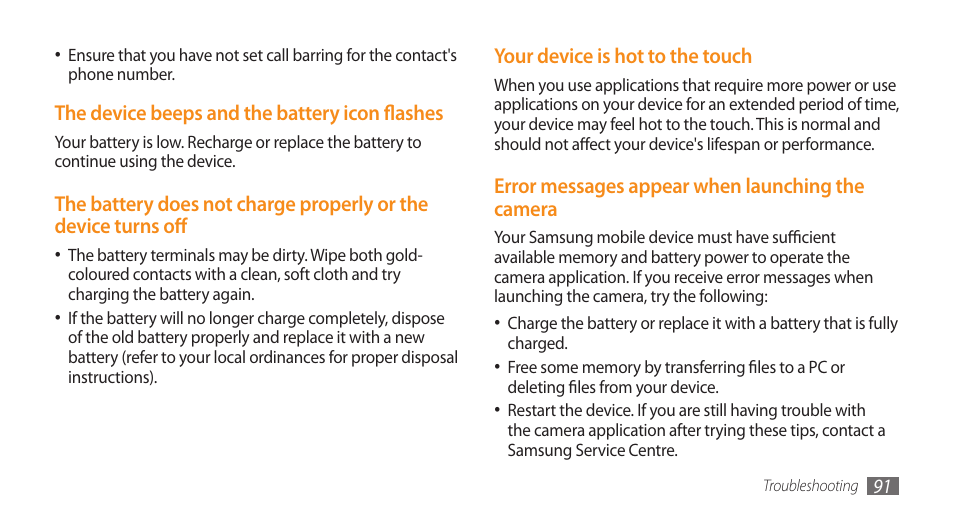 Samsung Galaxy 5 i5500 User Manual | Page 91 / 108