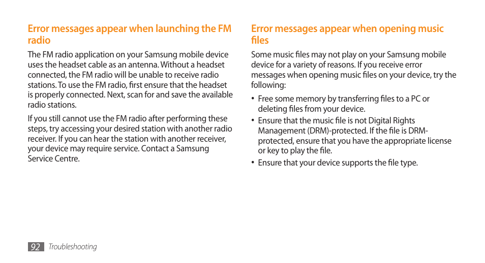 Samsung Galaxy 5 i5500 User Manual | Page 92 / 108