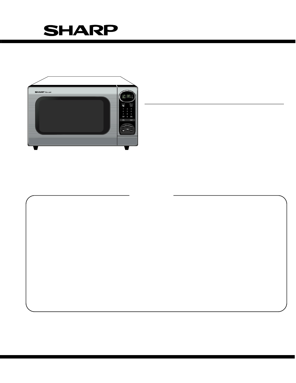 Sharp Carousel R-305KS User Manual | 40 pages