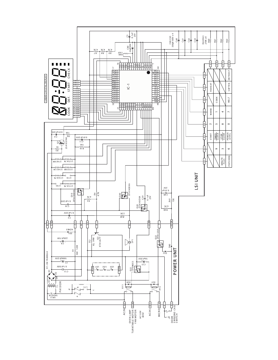 2] control unit circuit (figure s-2), R305ks, Figure s-2. control unit circuit | Ic -1 | Sharp Carousel R-305KS User Manual | Page 33 / 40