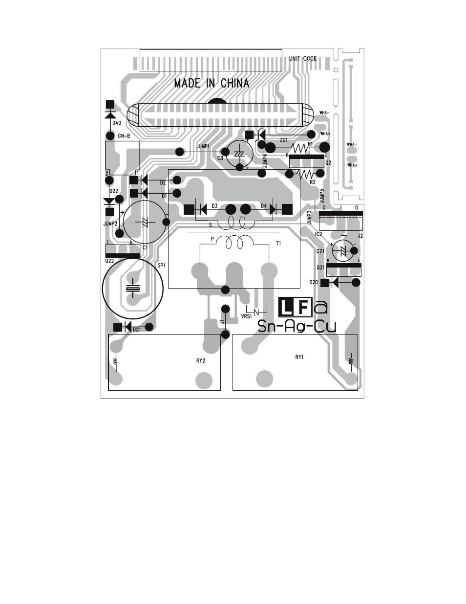 3] printed wiring board of power unit(figure s-3), Printed wiring board of power unit(figure s-3) -3 | Sharp Carousel R-305KS User Manual | Page 34 / 40