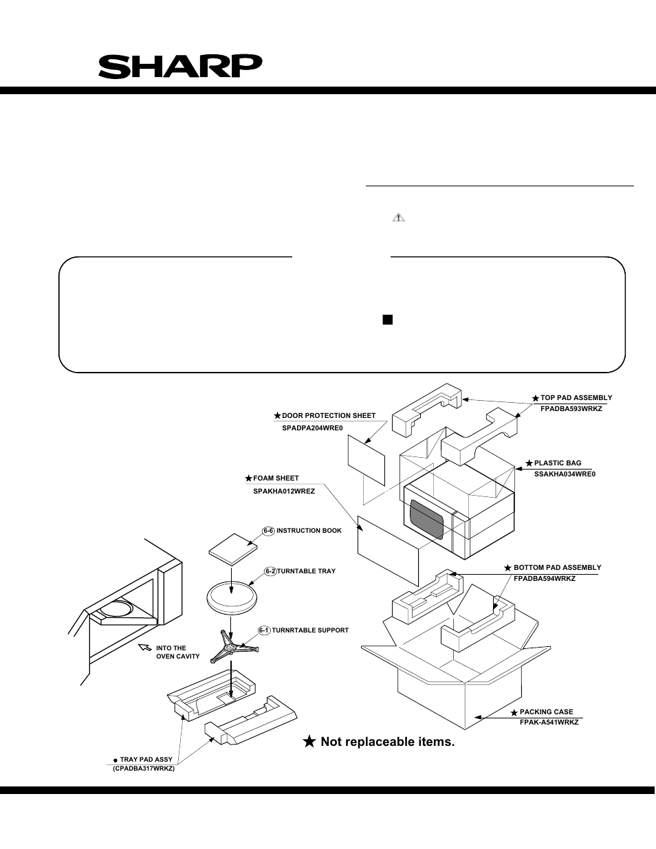 Parts list, R-305ks, Microwave oven | Model, Sharp corporation | Sharp Carousel R-305KS User Manual | Page 35 / 40