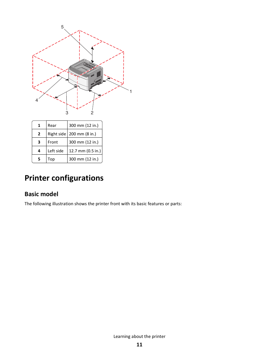 Printer configurations, Basic model | Lexmark E260dn User Manual | Page 11 / 142