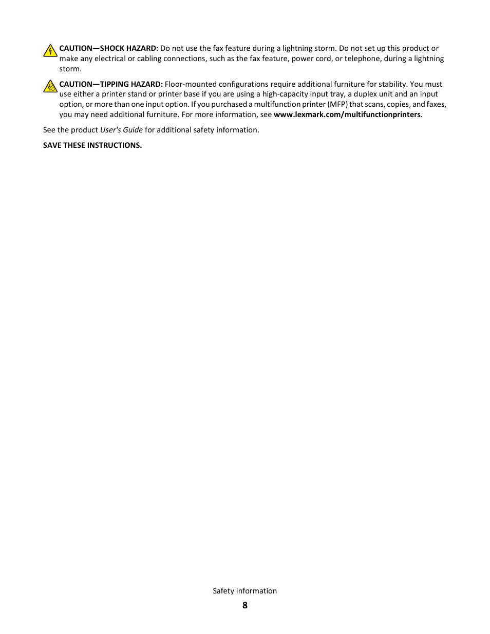 Lexmark E260dn User Manual | Page 8 / 142