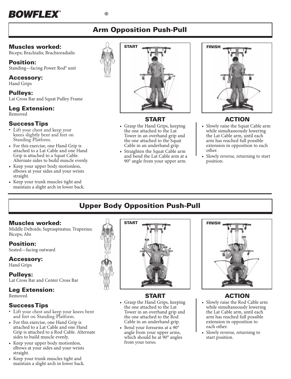 Arm exercises, Xtreme | Bowflex Xtreme 2 User Manual | Page 45 / 73
