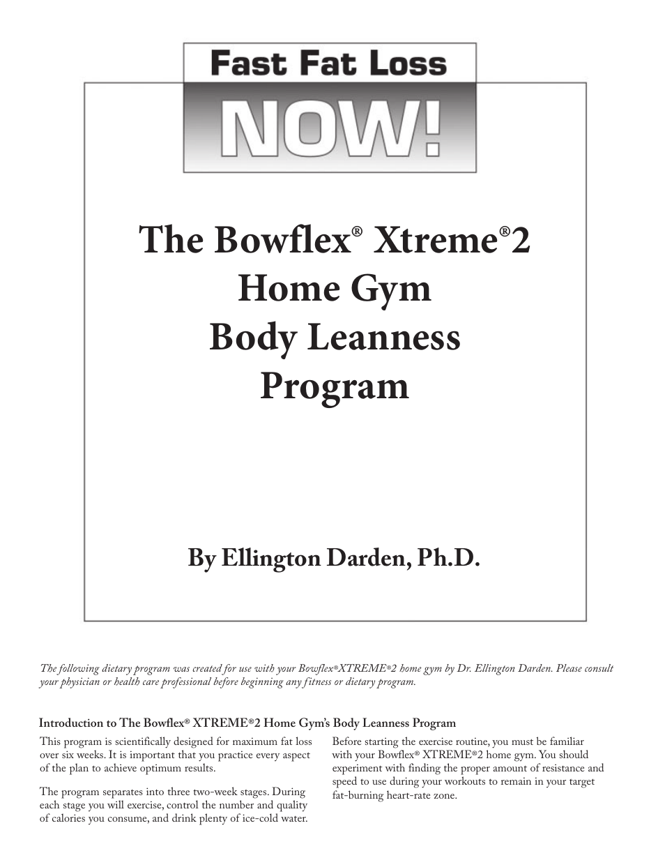 By ellington darden, ph.d | Bowflex Xtreme 2 User Manual | Page 57 / 73
