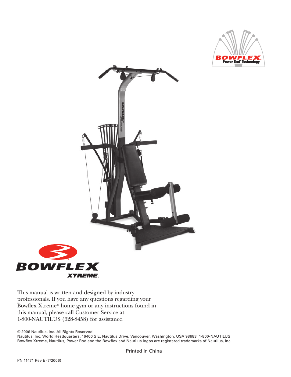 Bowflex Xtreme User Manual | Page 90 / 90