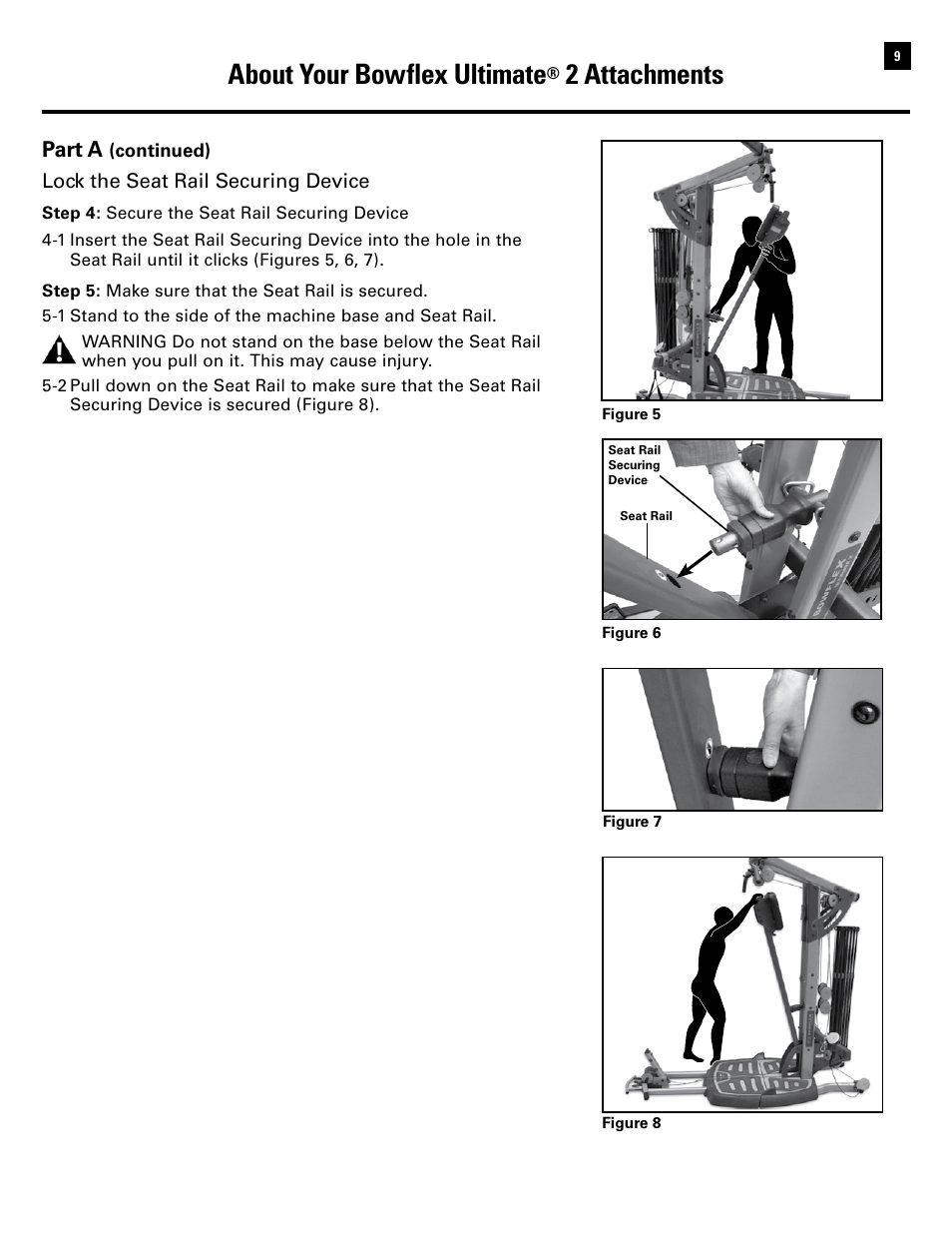 About your bowflex ultimate, 2 attachments, Part a | Bowflex Ultimate 2 User Manual | Page 11 / 88