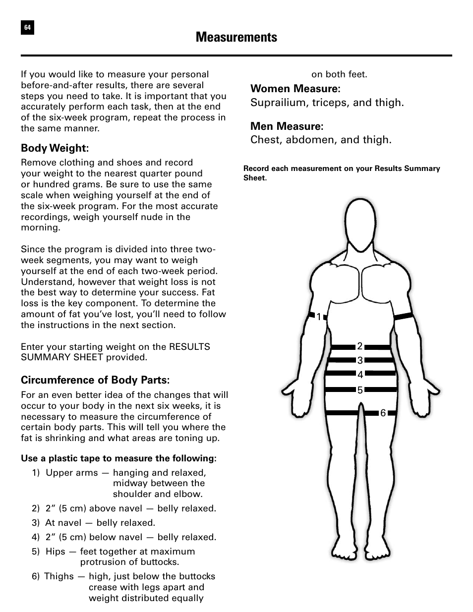 Measurements | Bowflex Ultimate 2 User Manual | Page 66 / 88