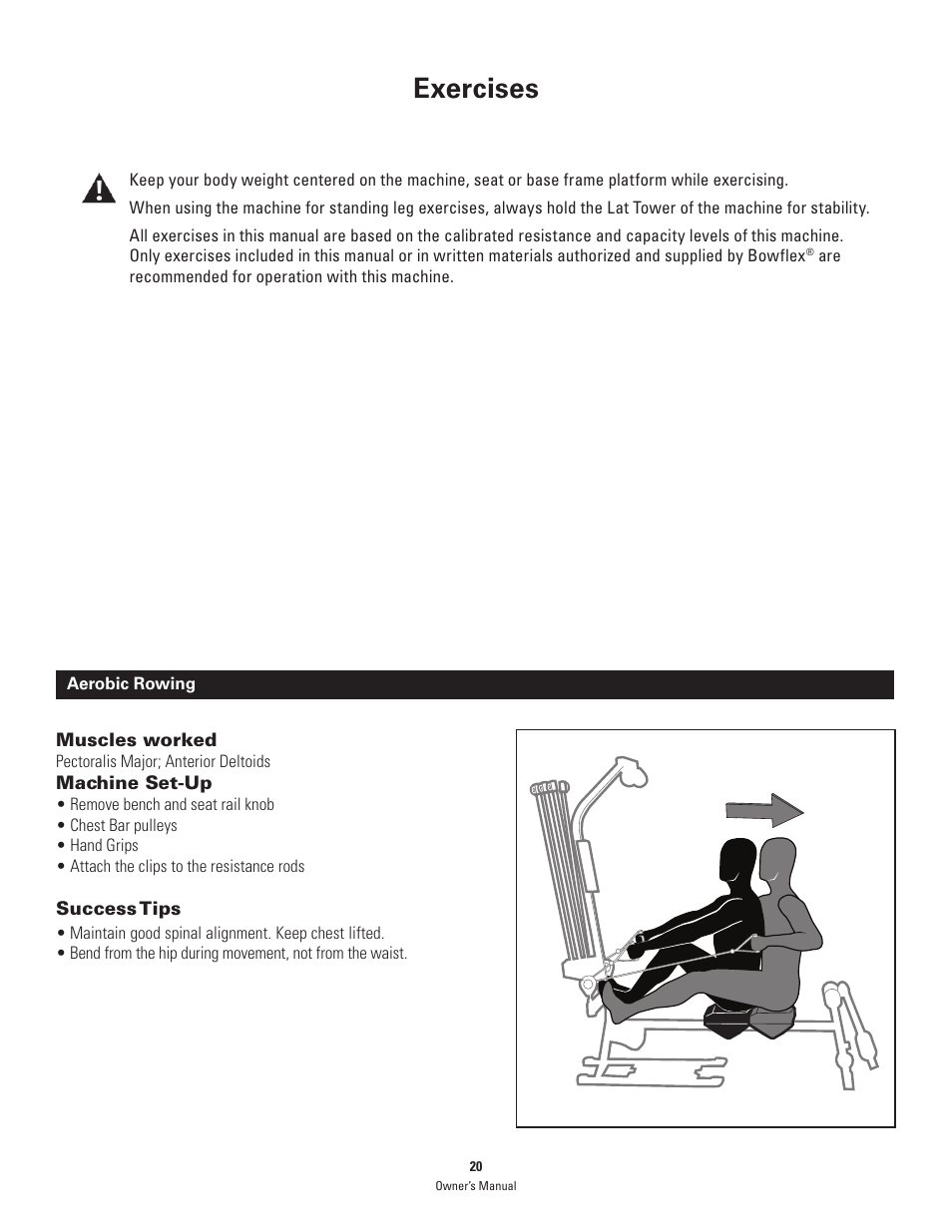 Exercises | Bowflex PR1000 User Manual | Page 20 / 36