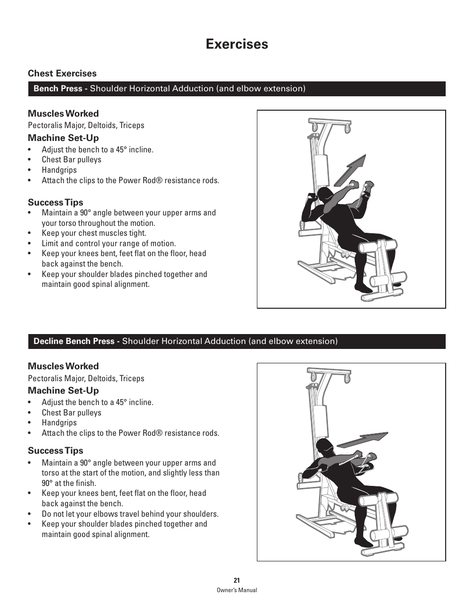 Exercises | Bowflex PR1000 User Manual | Page 21 / 36