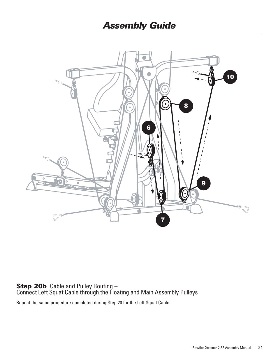 Assembly guide | Bowflex Xtreme 2 SE User Manual | Page 25 / 28