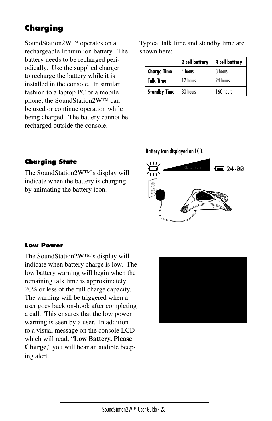 Harging | Polycom SoundStation 2W User Manual | Page 23 / 46