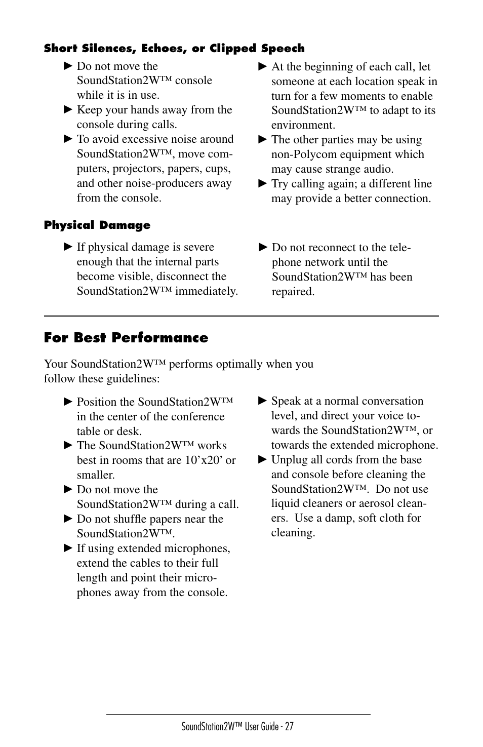 Polycom SoundStation 2W User Manual | Page 27 / 46