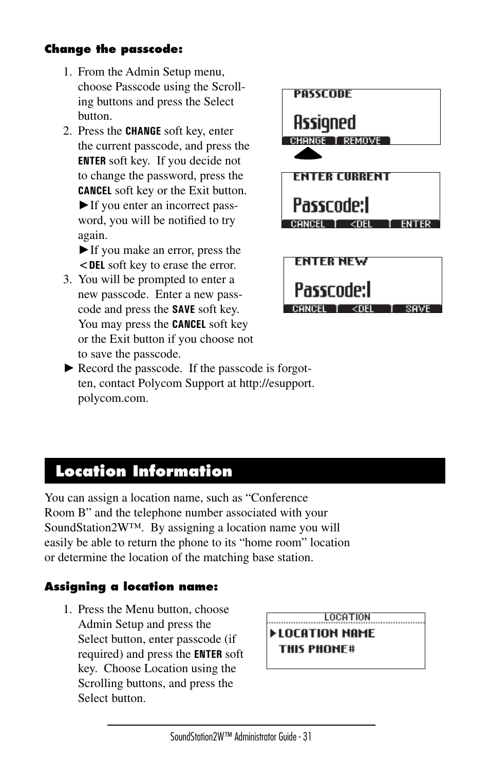 Ocation | Polycom SoundStation 2W User Manual | Page 31 / 46