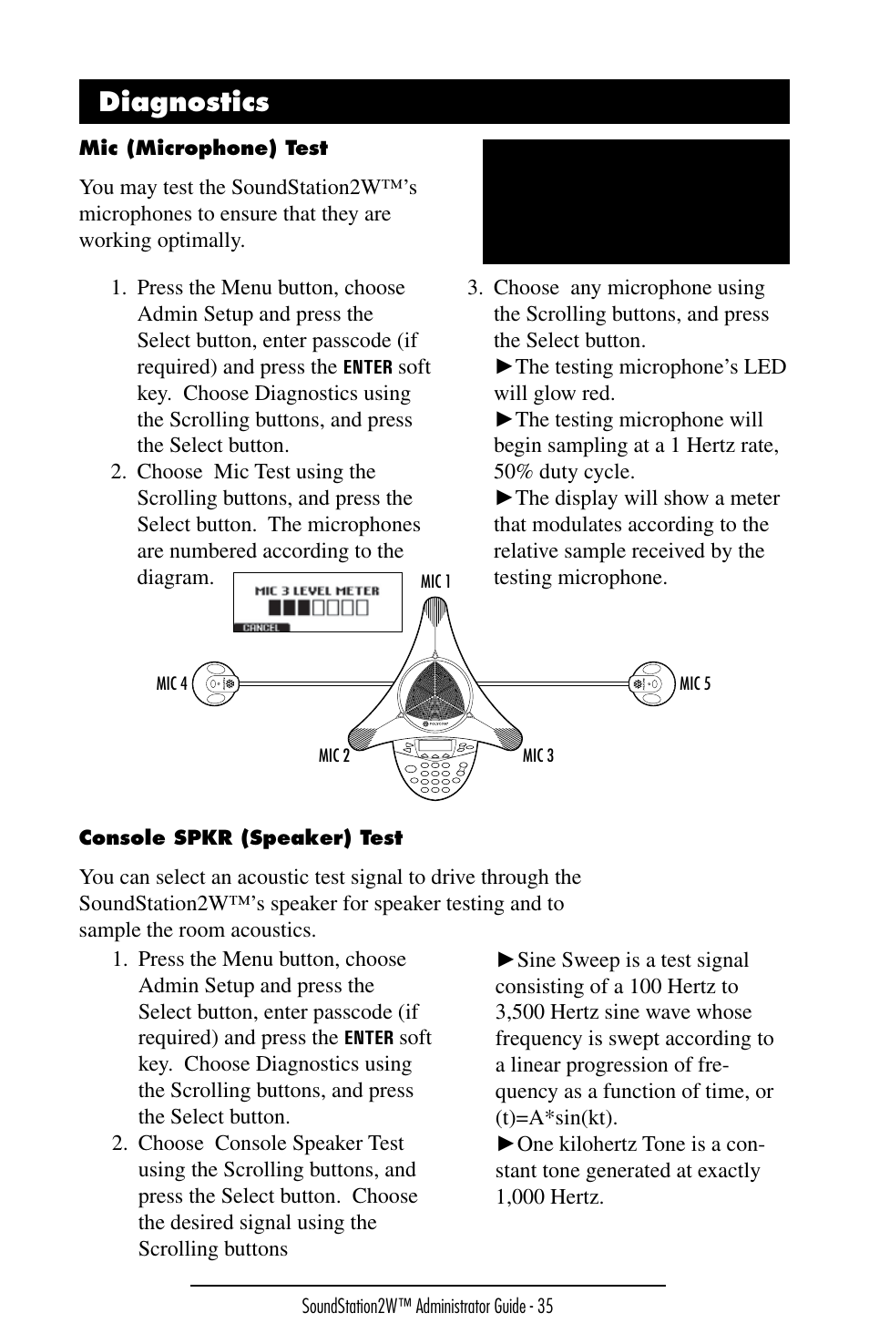 Iagnostics | Polycom SoundStation 2W User Manual | Page 35 / 46