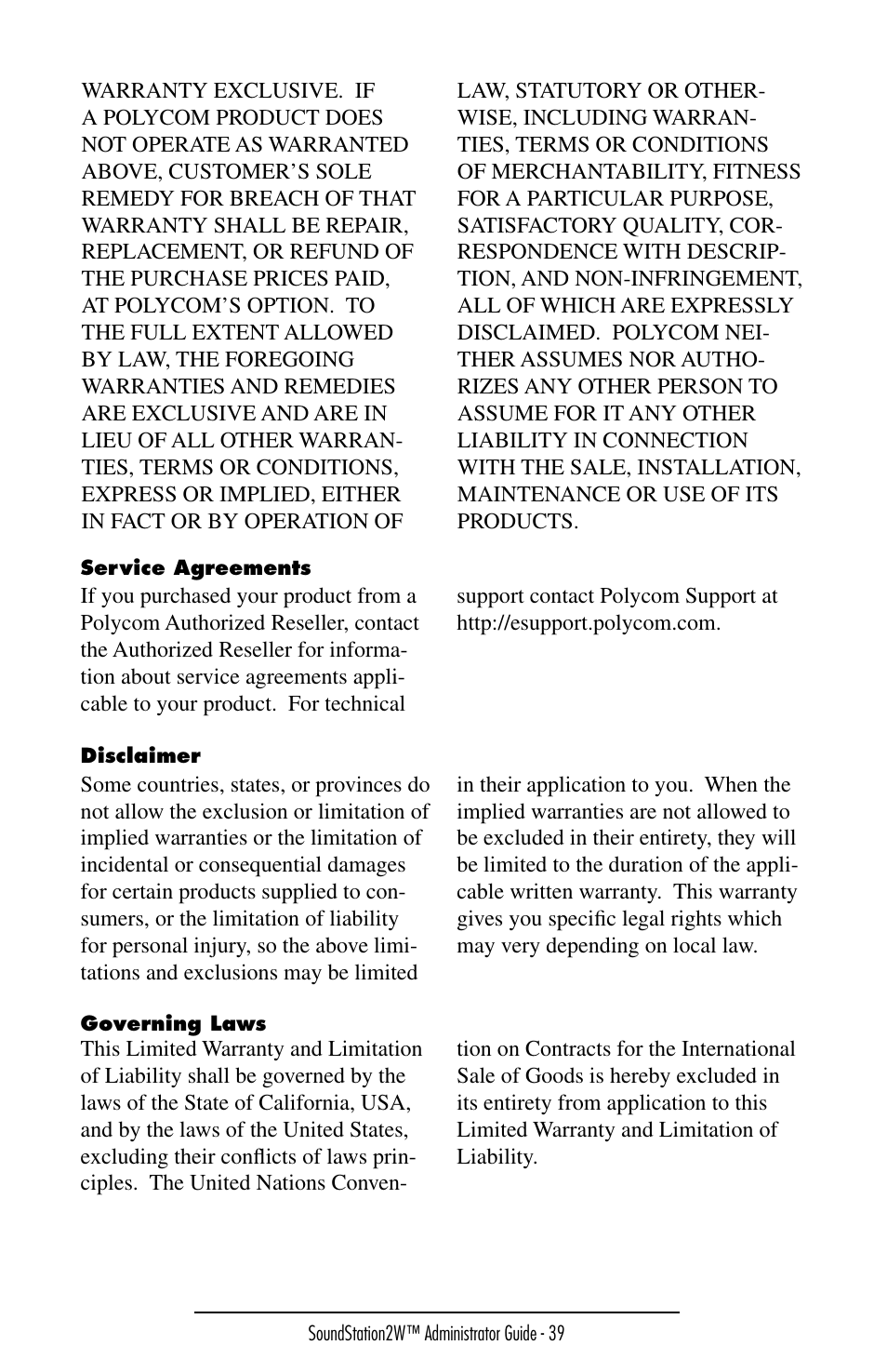 Polycom SoundStation 2W User Manual | Page 39 / 46