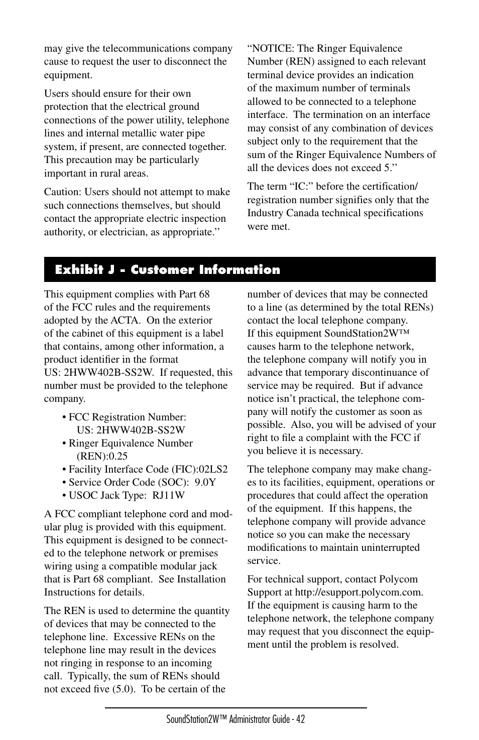 Polycom SoundStation 2W User Manual | Page 42 / 46