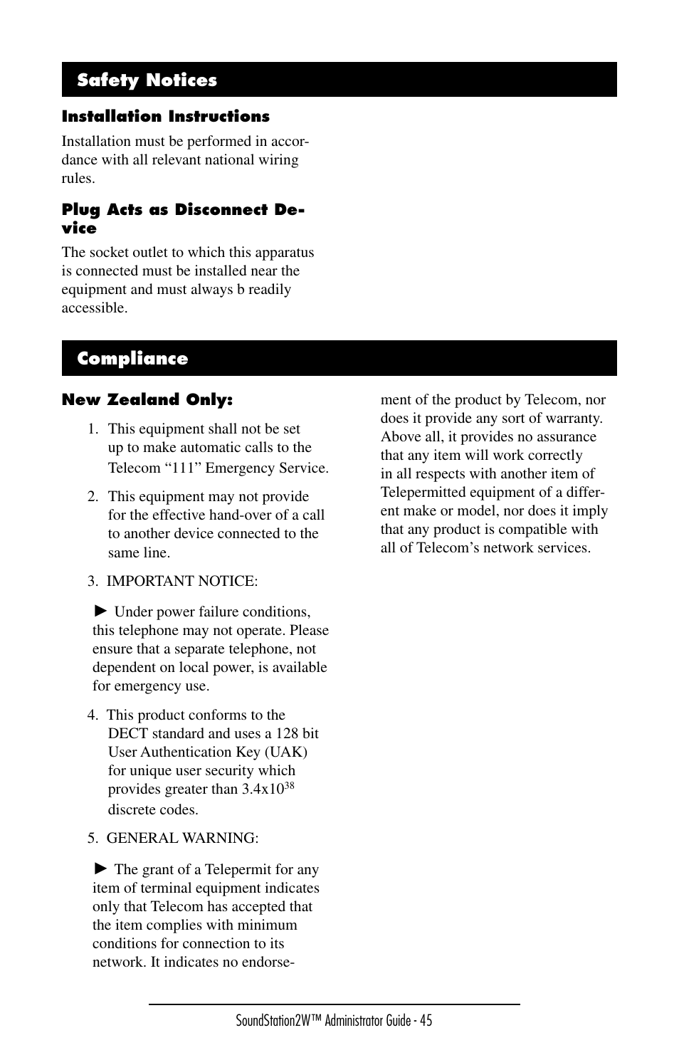 Polycom SoundStation 2W User Manual | Page 45 / 46