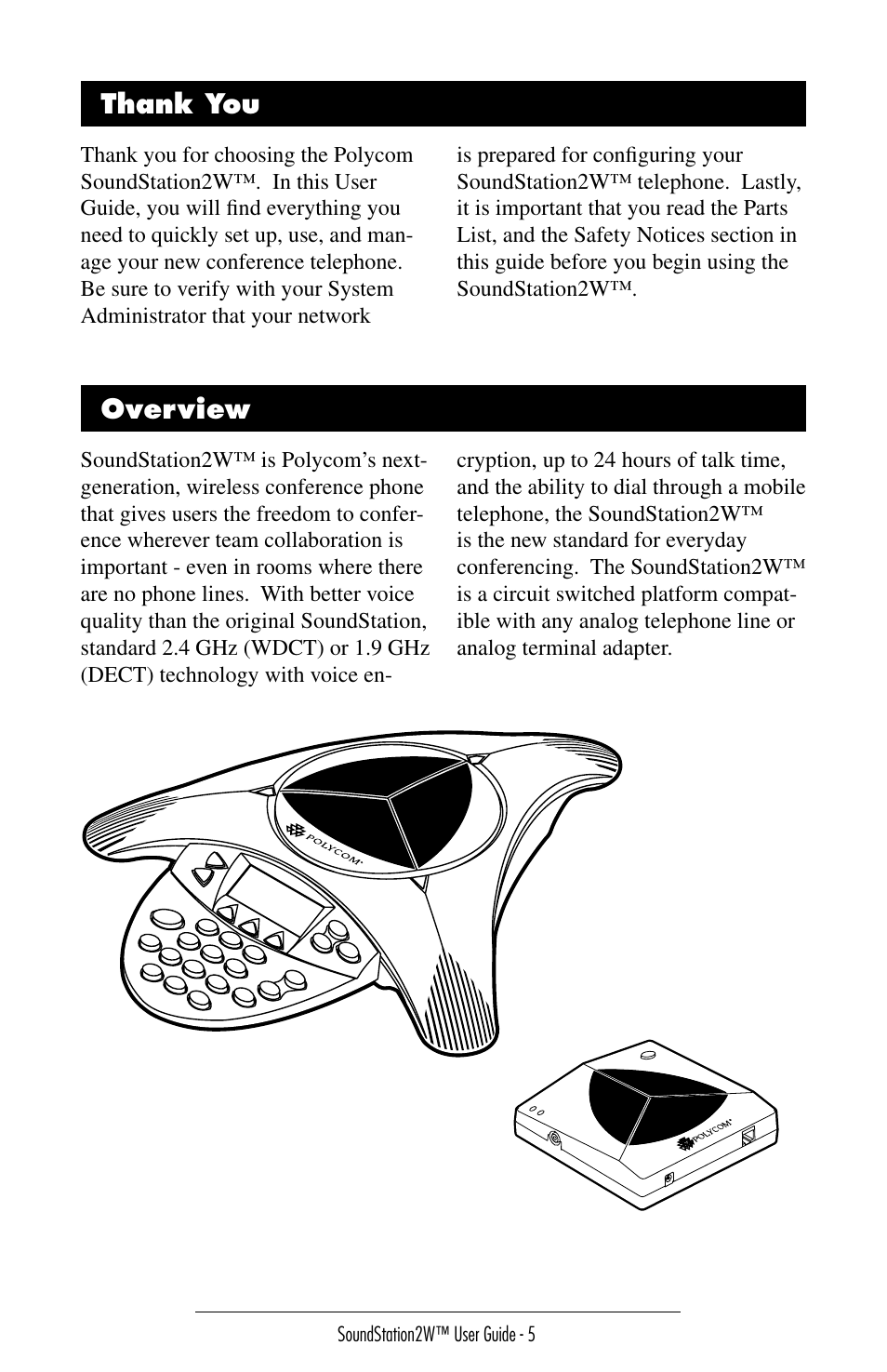 Polycom SoundStation 2W User Manual | Page 5 / 46