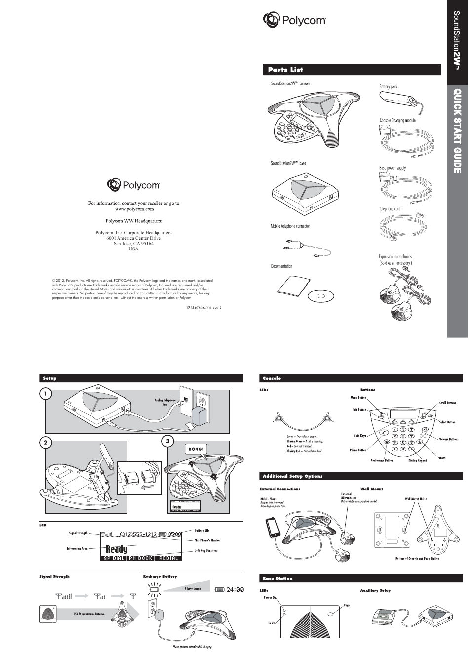 Polycom SoundStation 2W User Manual | 1 page