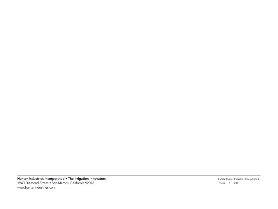 Hunter XC User Manual | Page 20 / 20