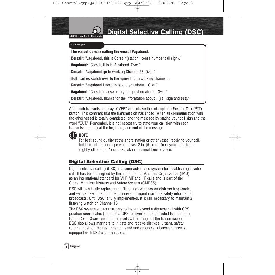 Digital selective calling (dsc) | Cobra Electronics Mrf 80b User Manual | Page 11 / 83