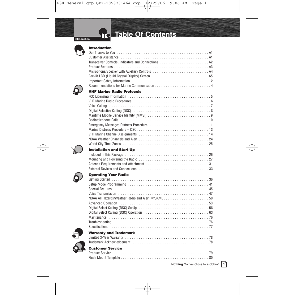 Cobra Electronics Mrf 80b User Manual | Page 4 / 83