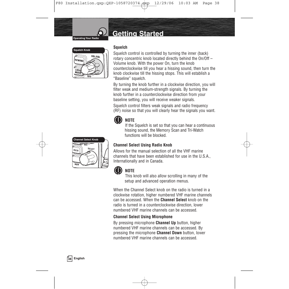 Getting started | Cobra Electronics Mrf 80b User Manual | Page 41 / 83