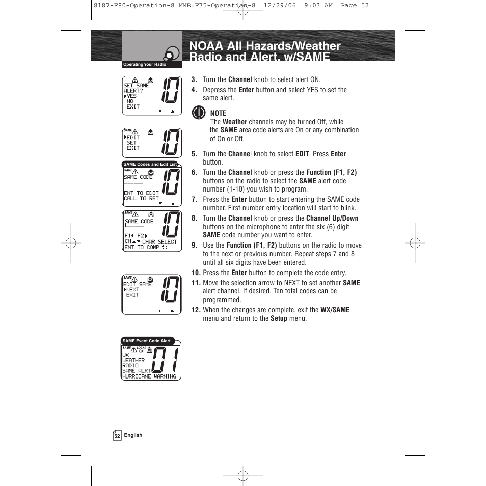 Product features, Noaa all hazards/weather radio and alert, w/same | Cobra Electronics Mrf 80b User Manual | Page 55 / 83