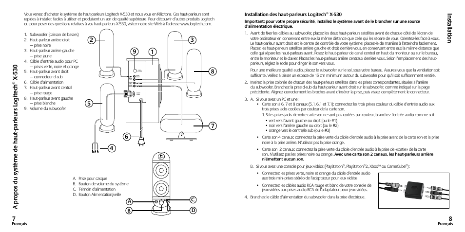 Logitech X-530 User Manual | Page 5 / 10