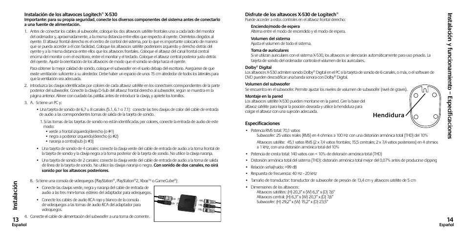 Logitech X-530 User Manual | Page 8 / 10