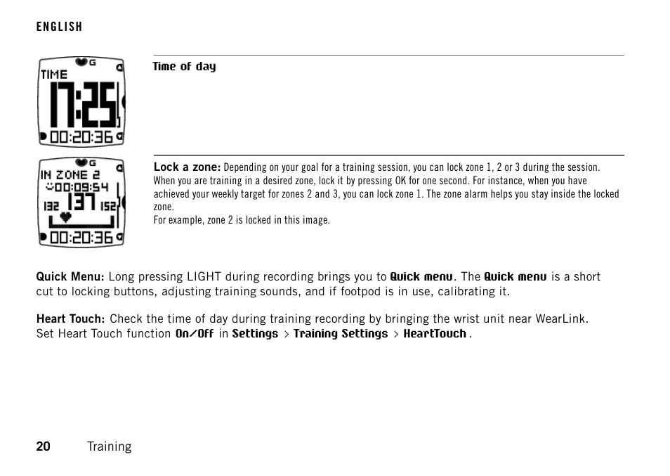 POLAR FT60 User Manual | Page 20 / 45