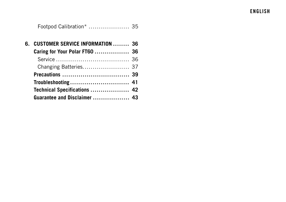 POLAR FT60 User Manual | Page 3 / 45