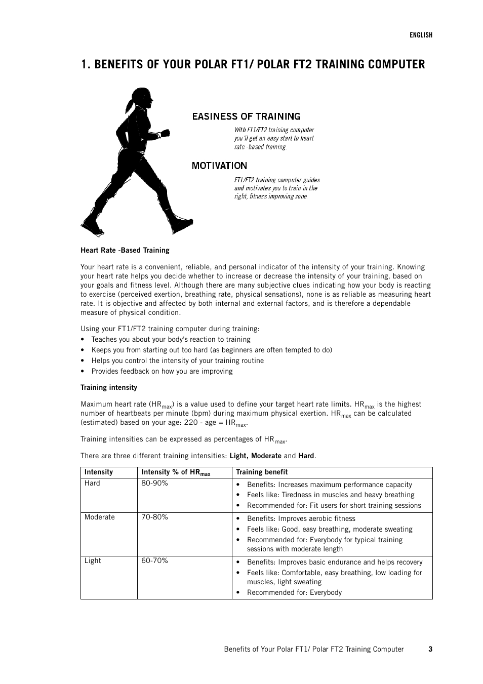 Get started | POLAR FT1 User Manual | Page 3 / 18