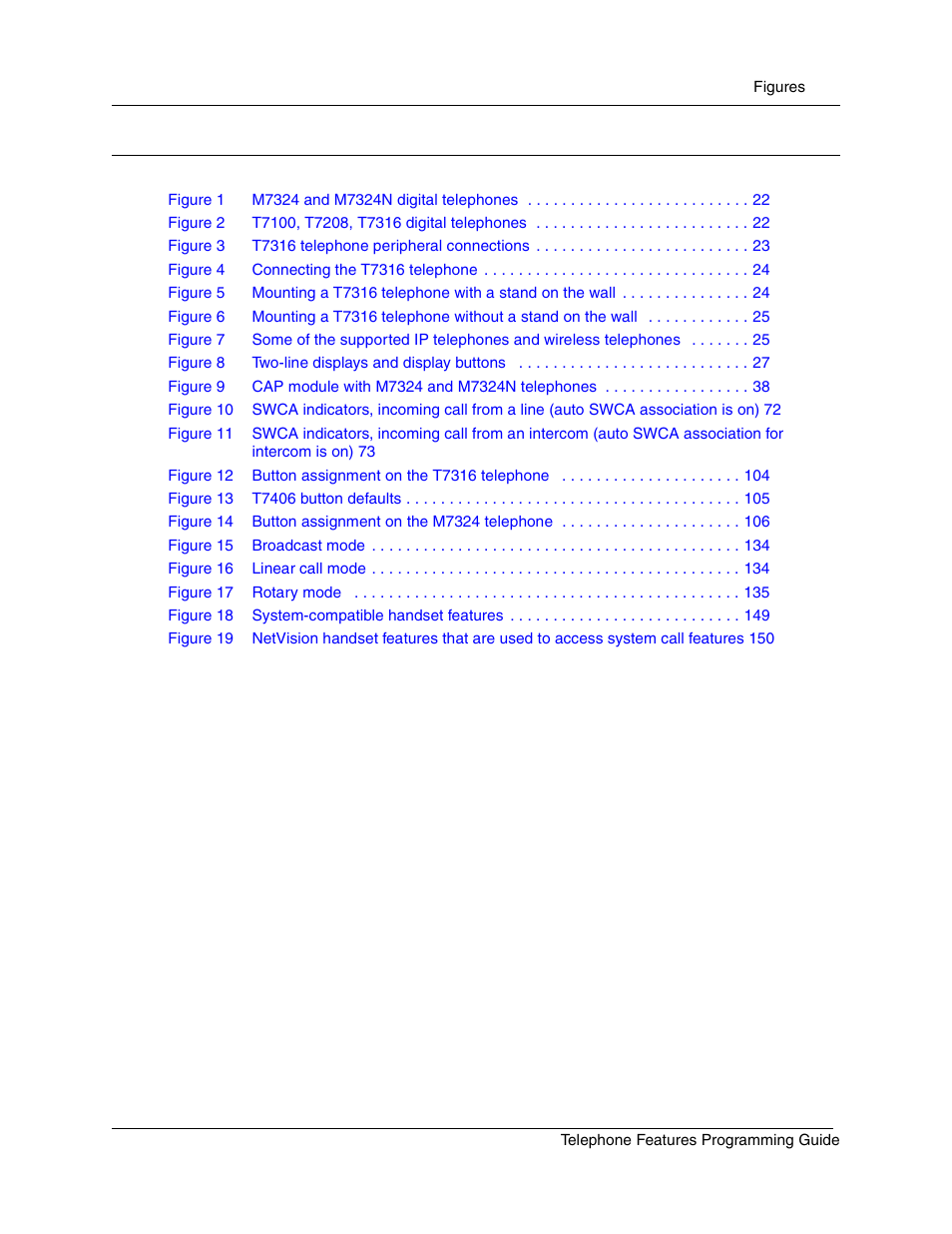 Figures | Nortel Networks T7316 User Manual | Page 13 / 188