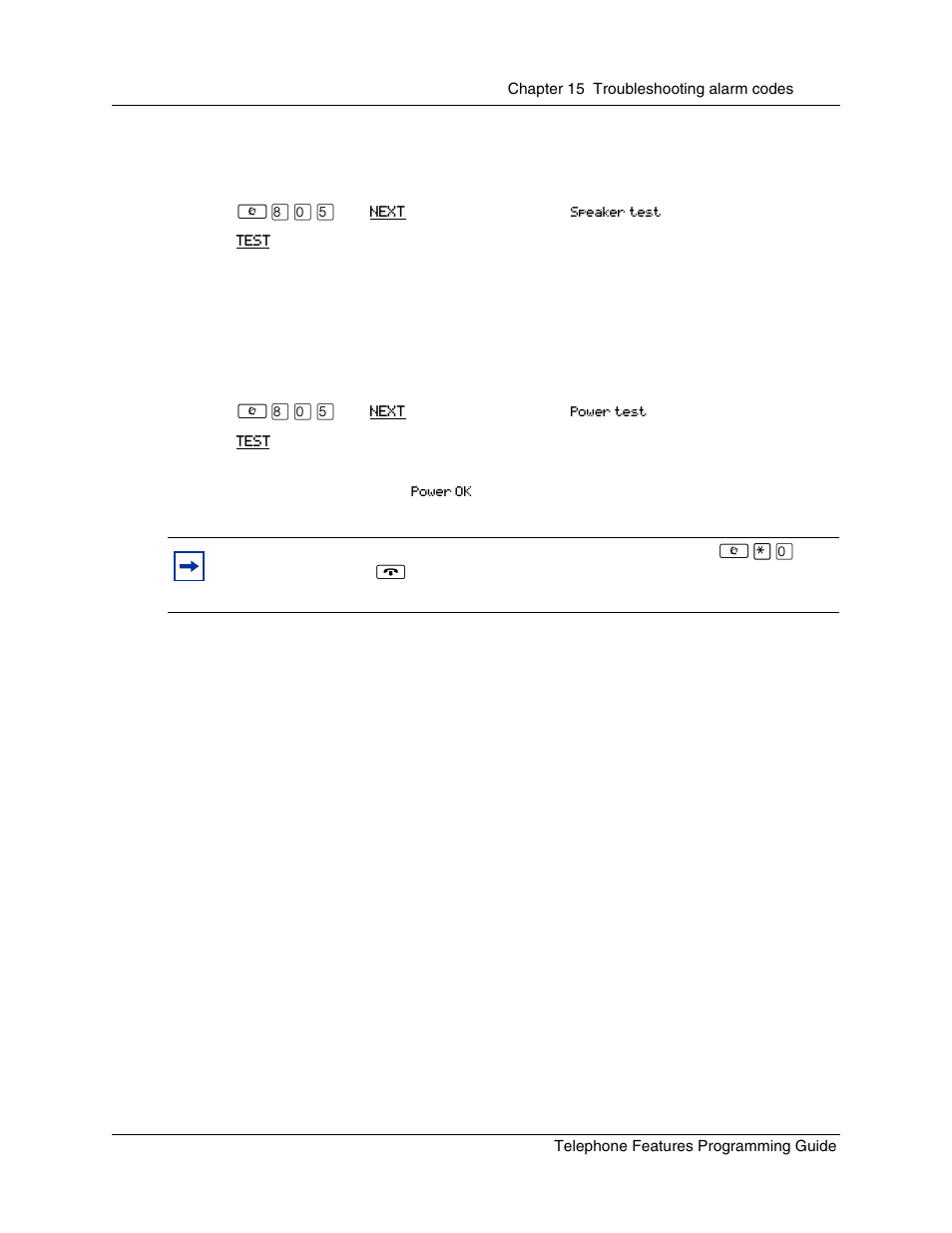 Test the telephone speaker, Test the power supply to a telephone | Nortel Networks T7316 User Manual | Page 159 / 188