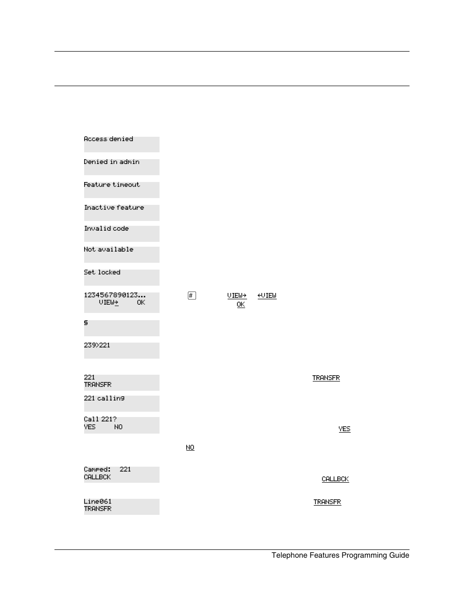 Common display prompts and error messages | Nortel Networks T7316 User Manual | Page 167 / 188