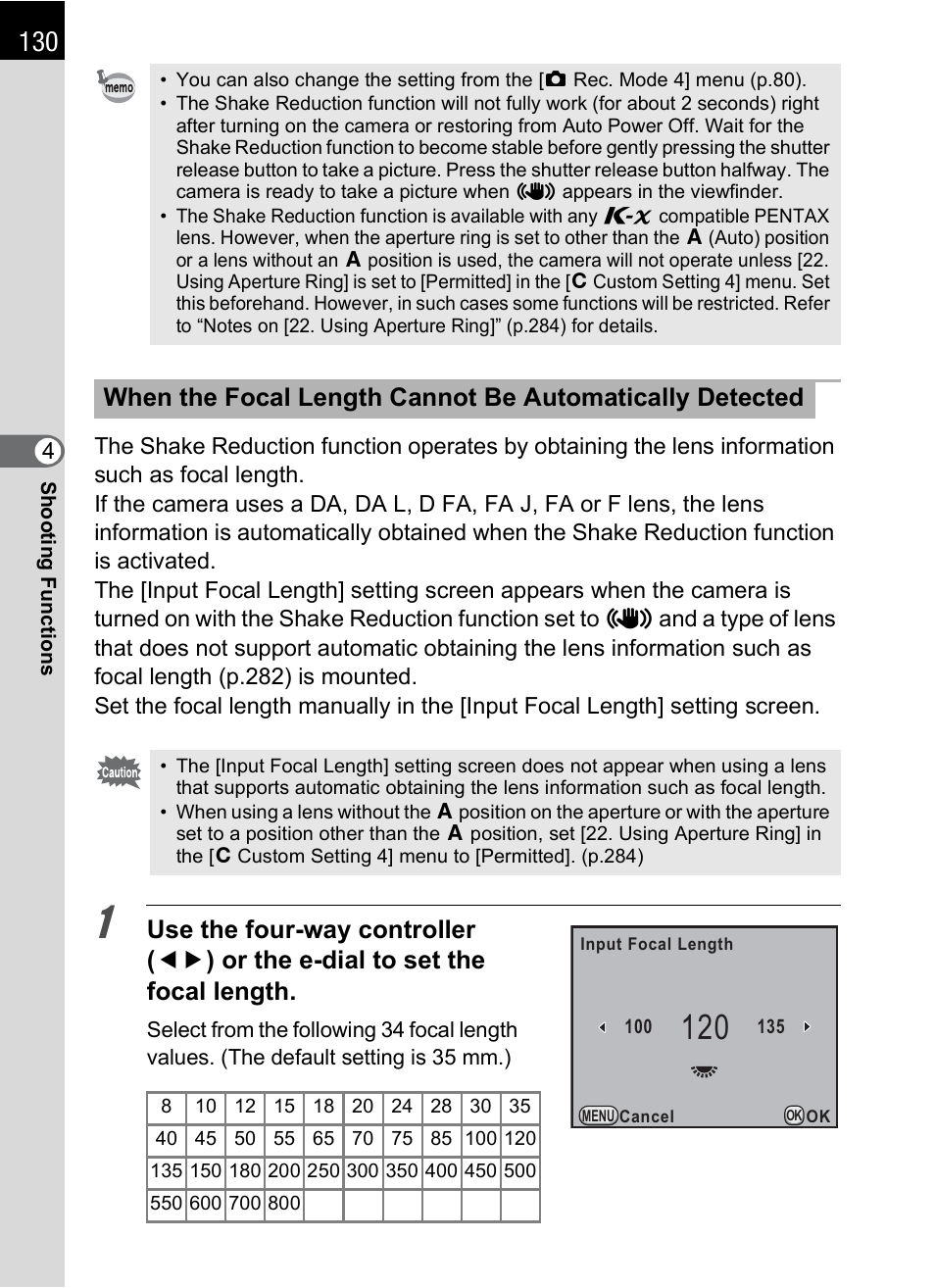 P.130 | Pentax K-X User Manual | Page 132 / 324