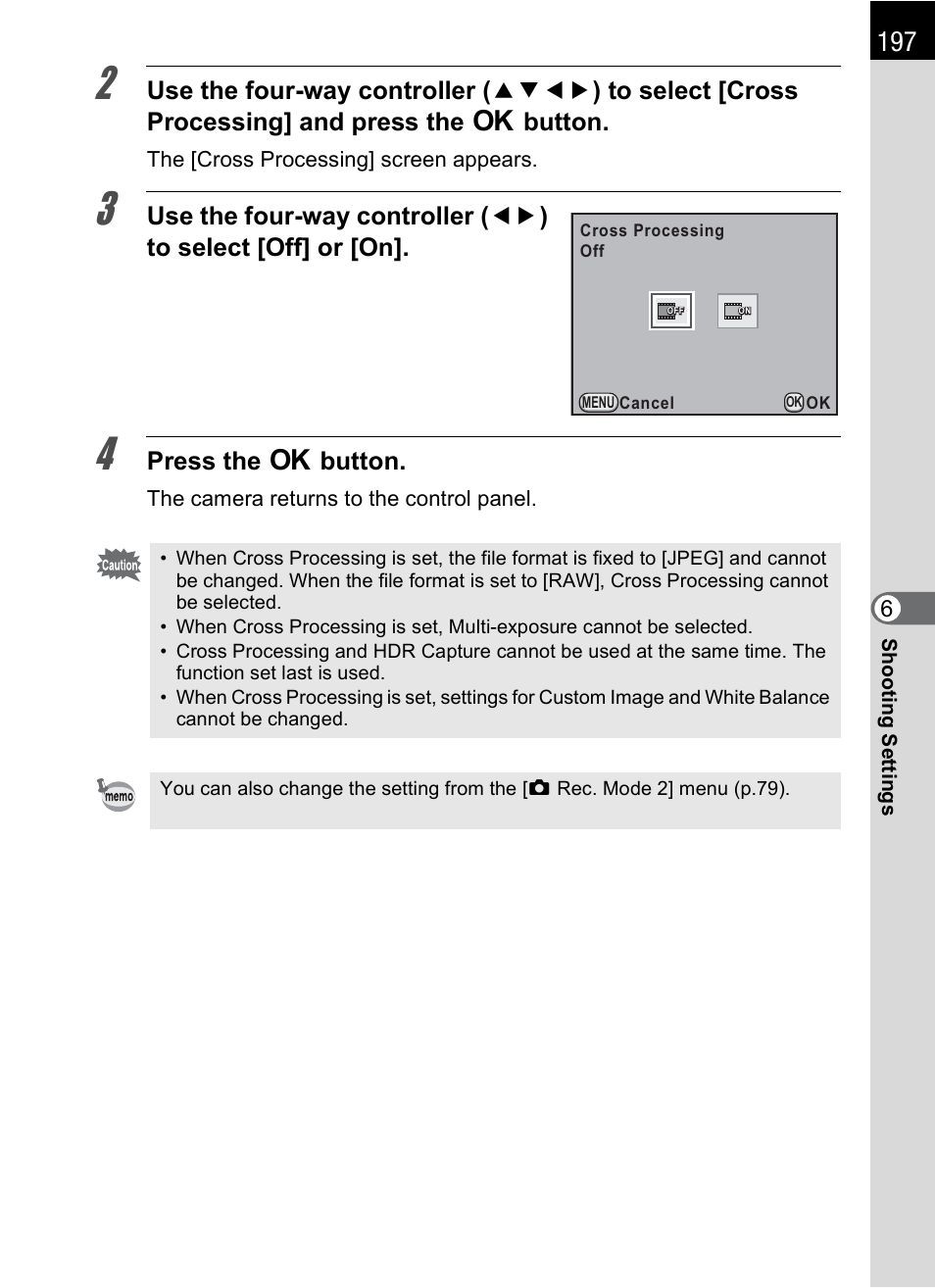Press the 4 button | Pentax K-X User Manual | Page 199 / 324